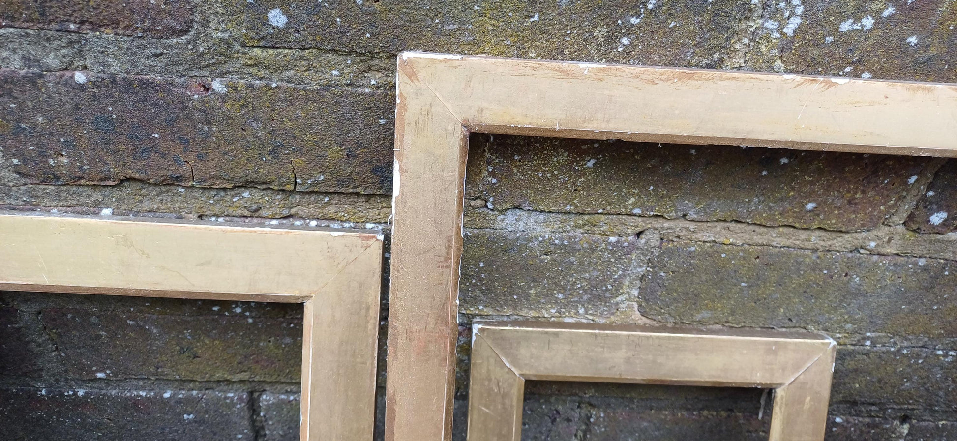 Collection of 7 Gold Gilt Vintage Pictures Picture Frames Framing Photo Photograph Artist Upcycling Project. 4 are Victorian.