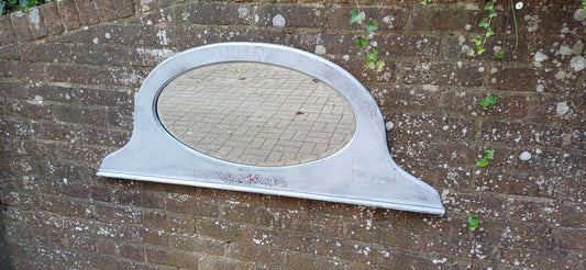 Wonderful Vintage 1920s Wall Mirror Over Mantel Shabby Chic Effect ‘Moulin’ Motif. Free Hand Delivery 121 x 49 cm