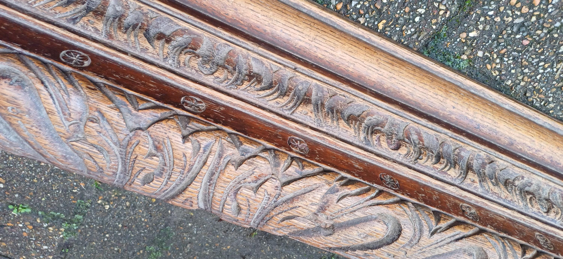 Glorious Victorian Carved Oak Fender Fireplace Hearth. Free Hand Delivery.
