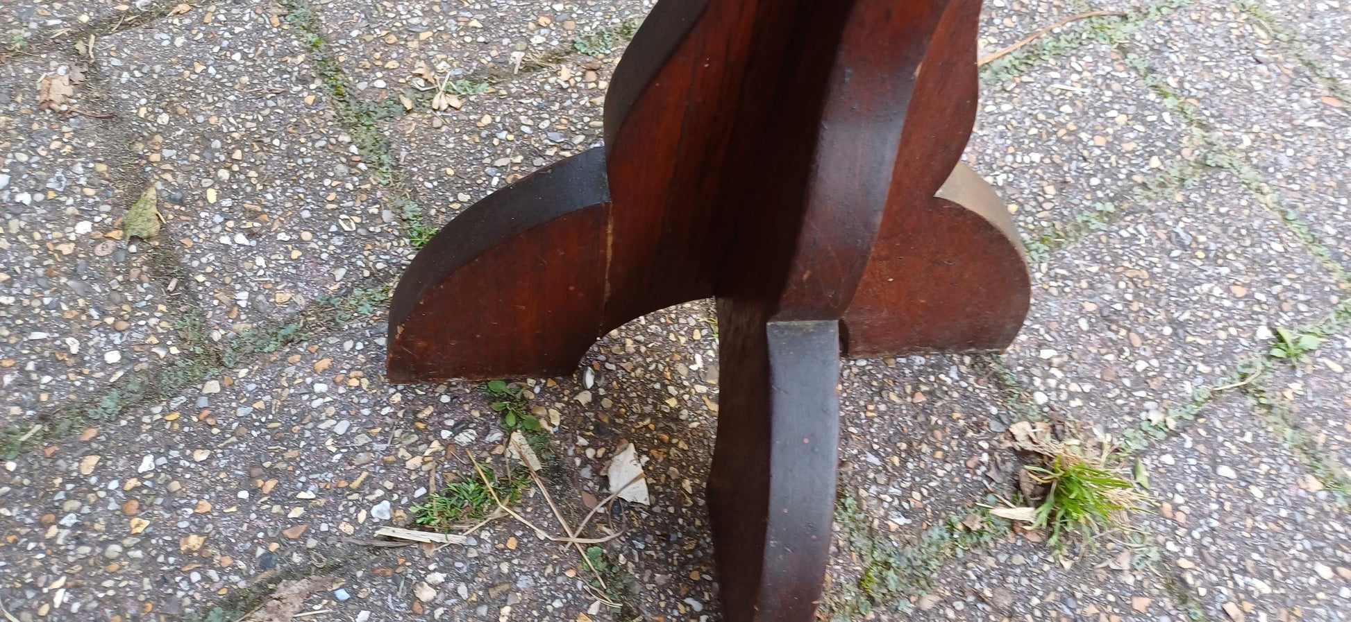 Superbly Deep Carved Vintage Hardwood Stool or Occasional Side Table.