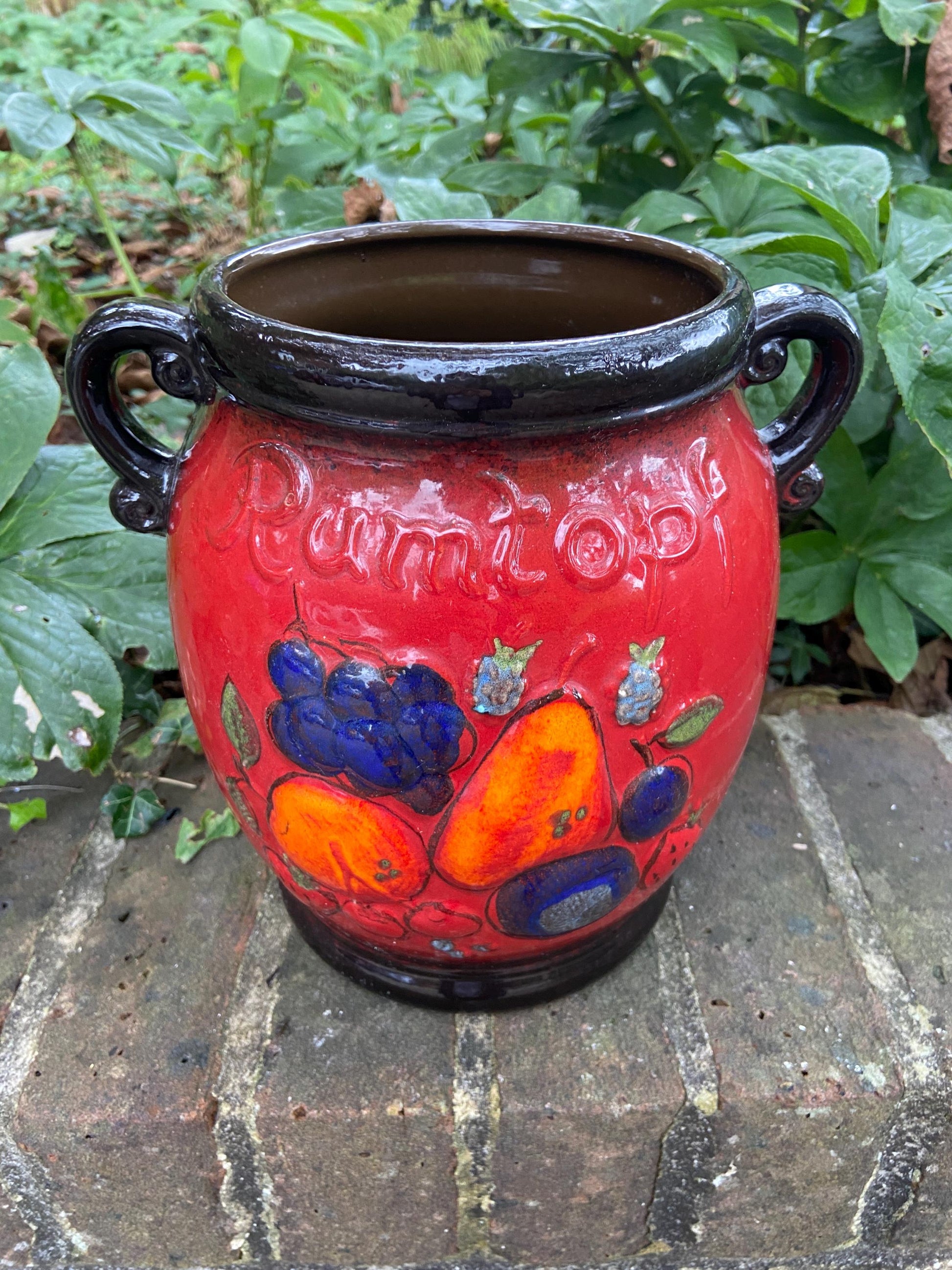 West German Vintage Rumtopf Jar - pottery vase, retro pottery