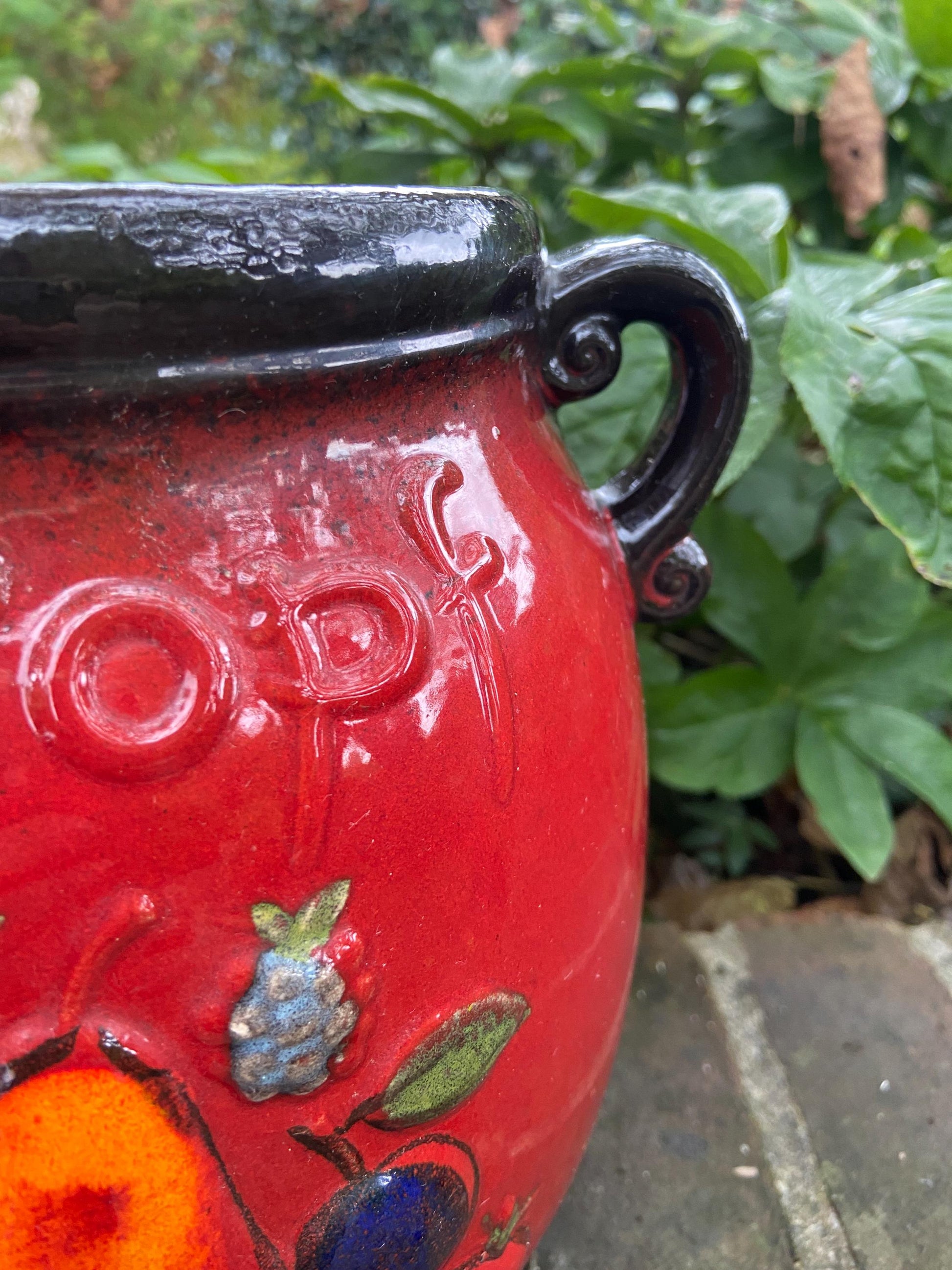 West German Vintage Rumtopf Jar - pottery vase, retro pottery