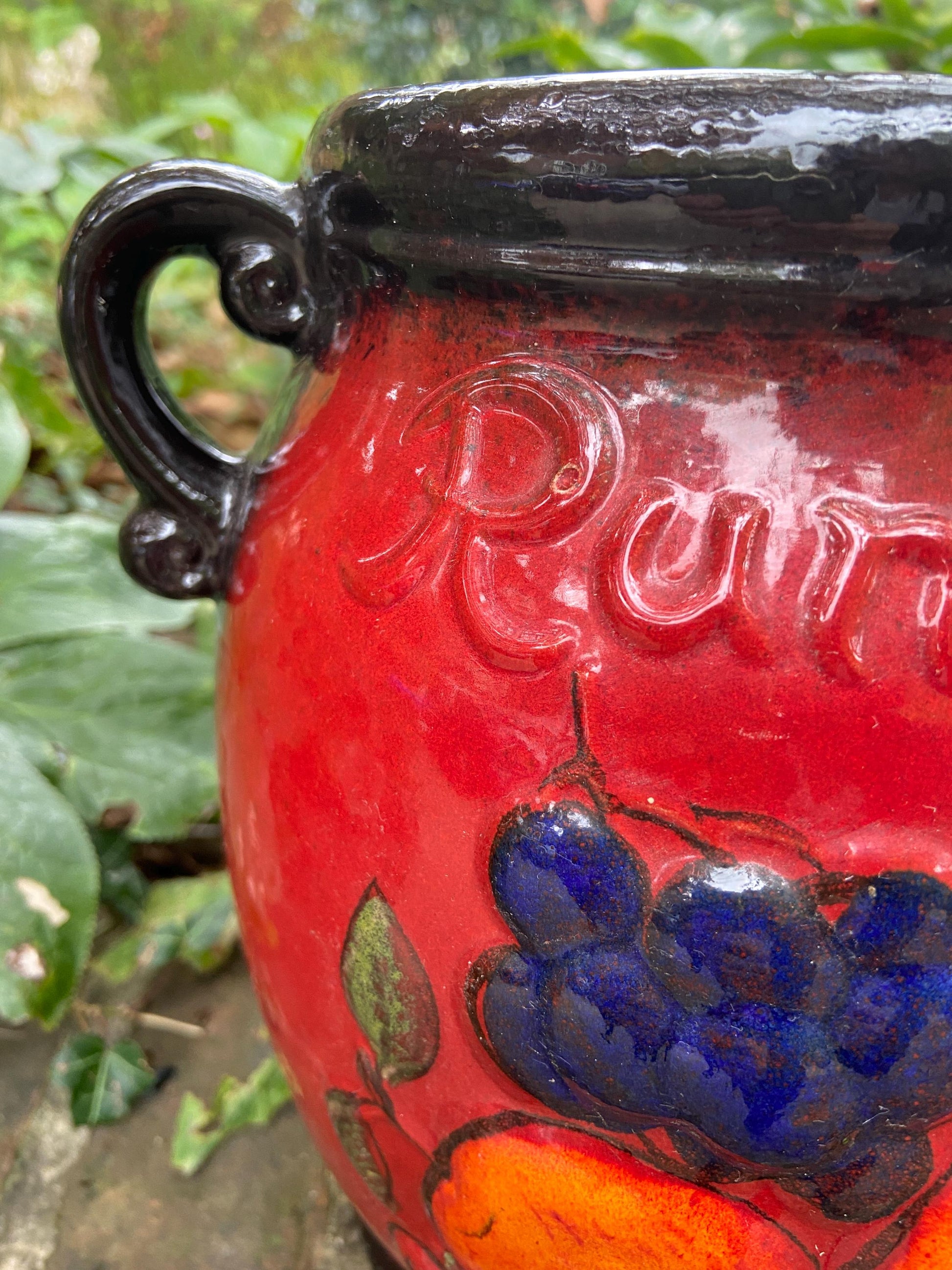 West German Vintage Rumtopf Jar - pottery vase, retro pottery