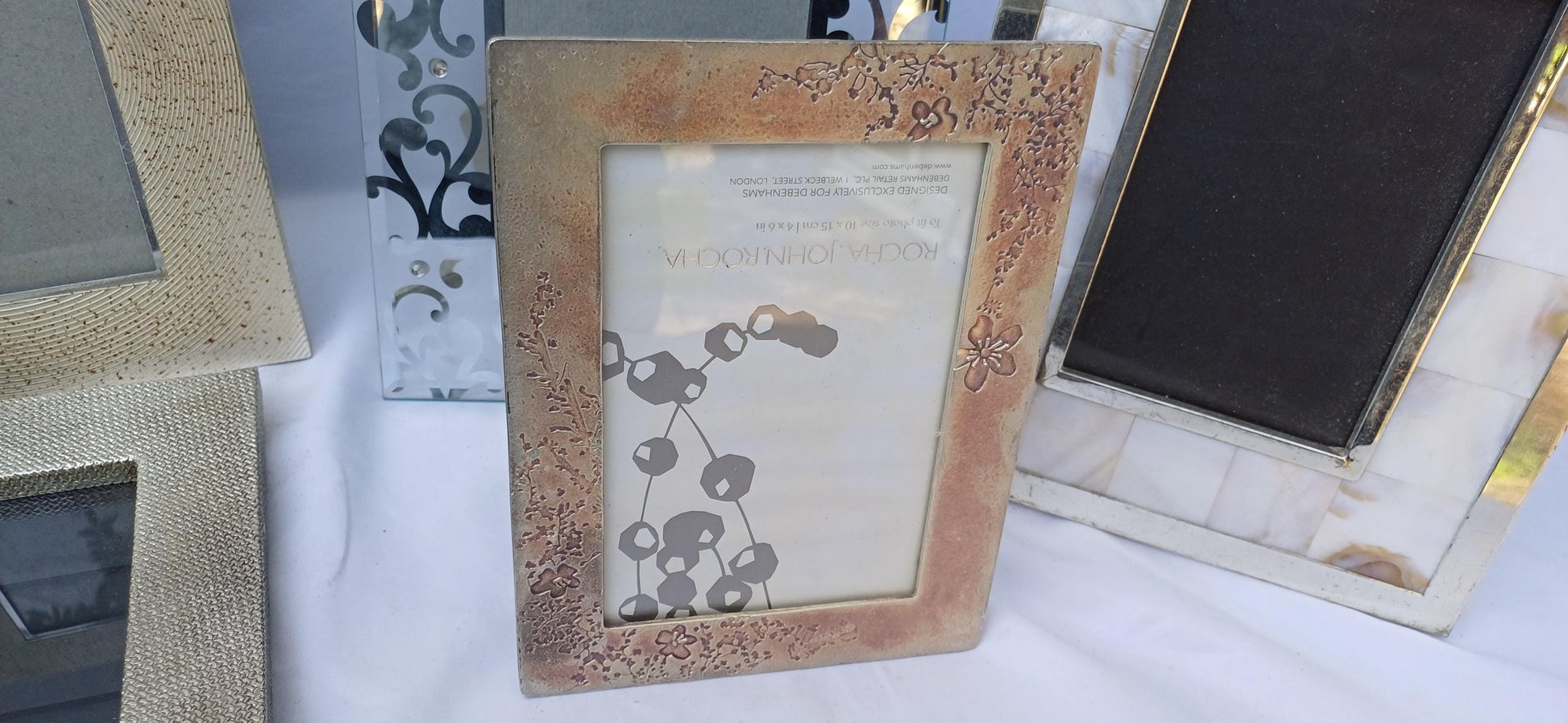 Collection of Metal and Glass Pictures Picture Frames Freestanding Framing Glazed Frame Photo Photograph Funky and Kitsch