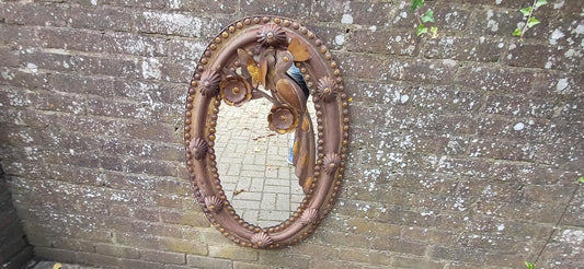 Quirky Bespoke Detailed Handmade Metal Mirror Hummingbird and Butterfly Metalwork195