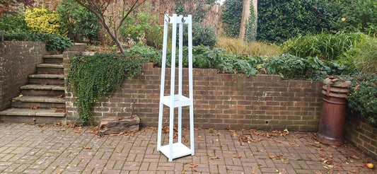 Tall Mid Century Vintage Retro Style Reproduction Coat Stick Umbrella Stand in Duck Egg Blue