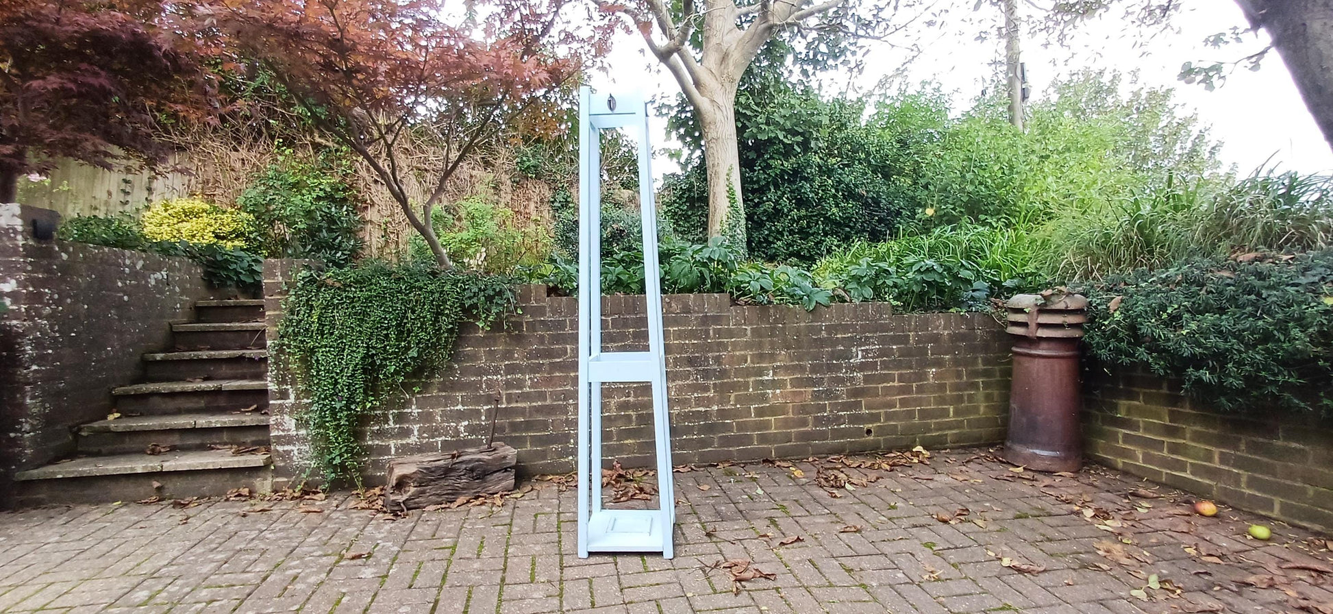 Tall Mid Century Vintage Retro Style Reproduction Coat Stick Umbrella Stand in Duck Egg Blue