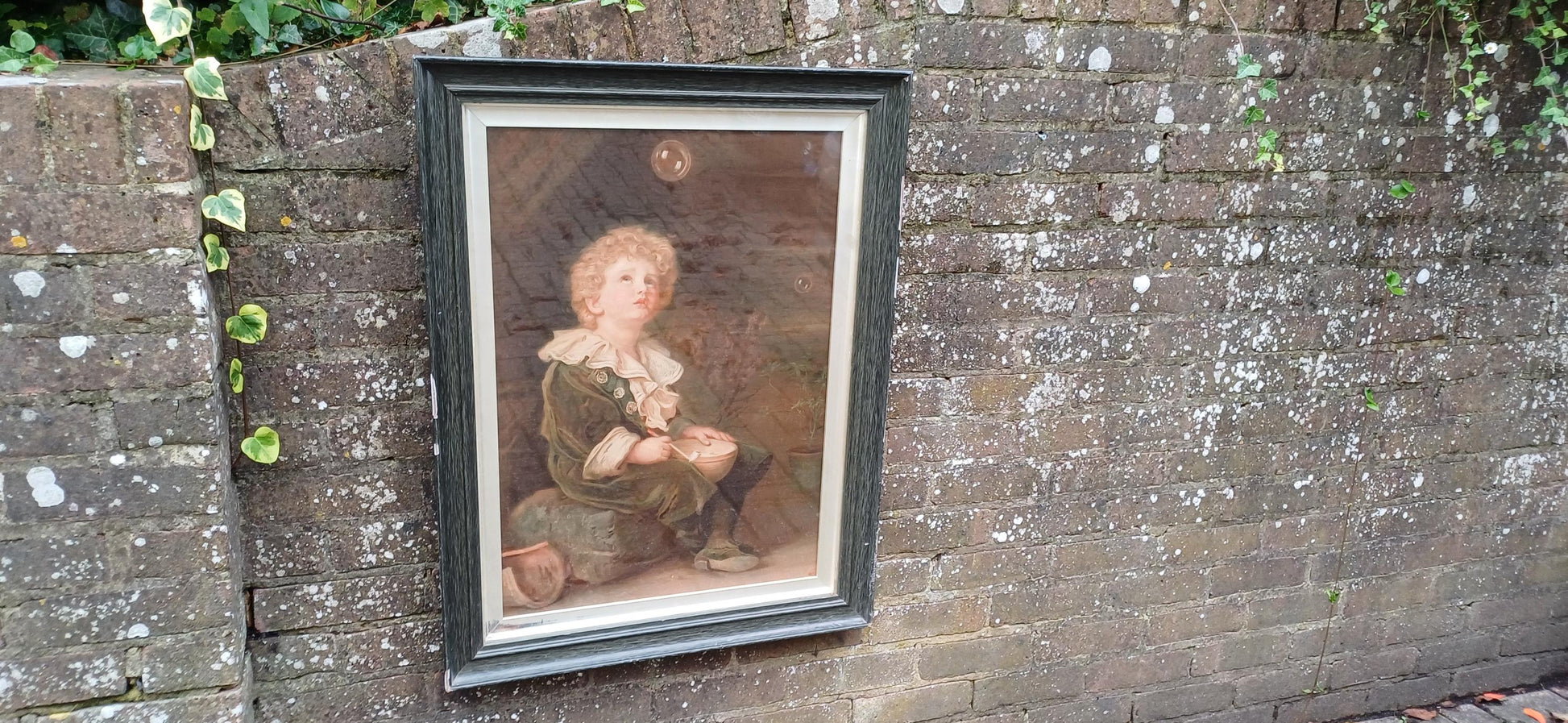 Huge Iconic Vintage ‘Bubbles’ Pears Print Early 20th Century. 85 x 64 cm. Free Hand Delivery.