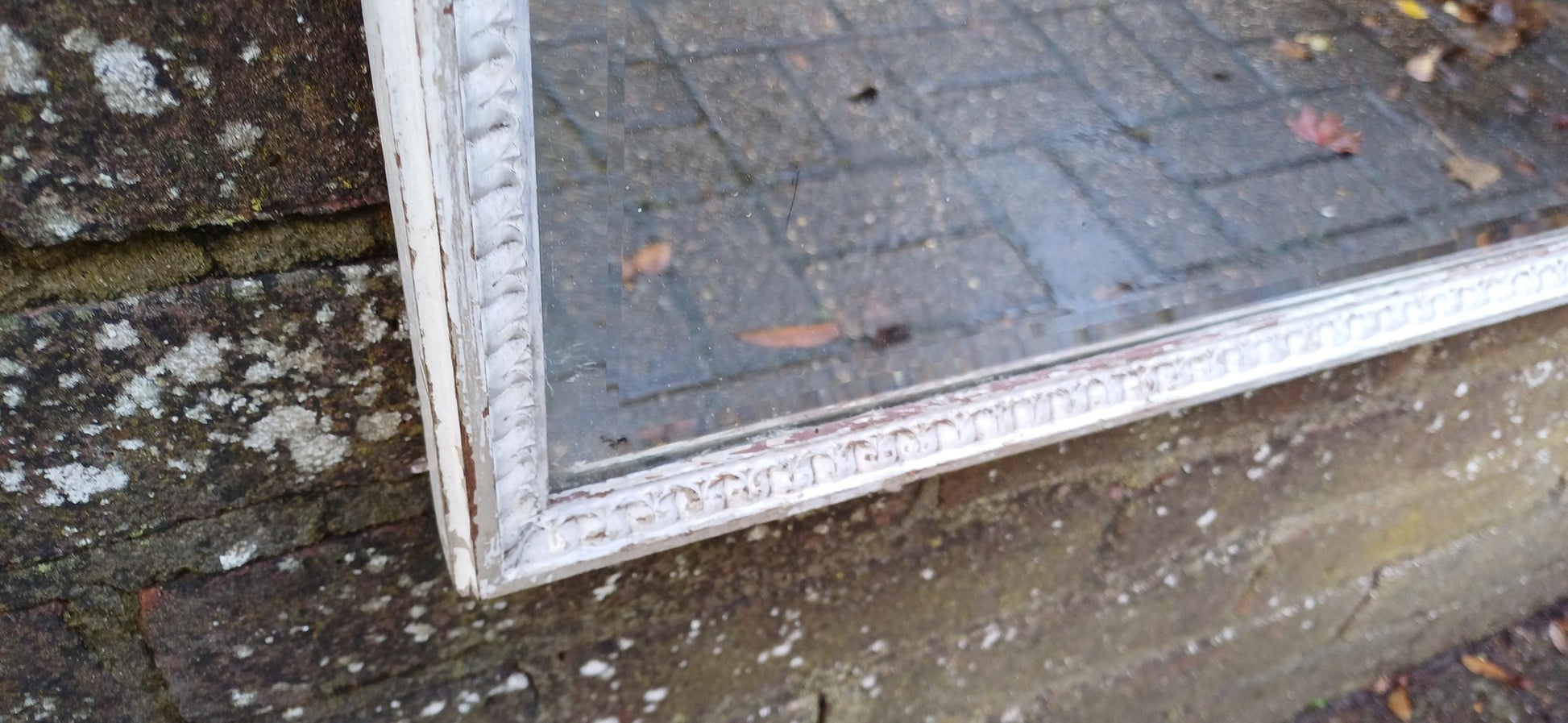 Large Vintage Early 20th Century Quality Painted Decorative Wall Mirror.