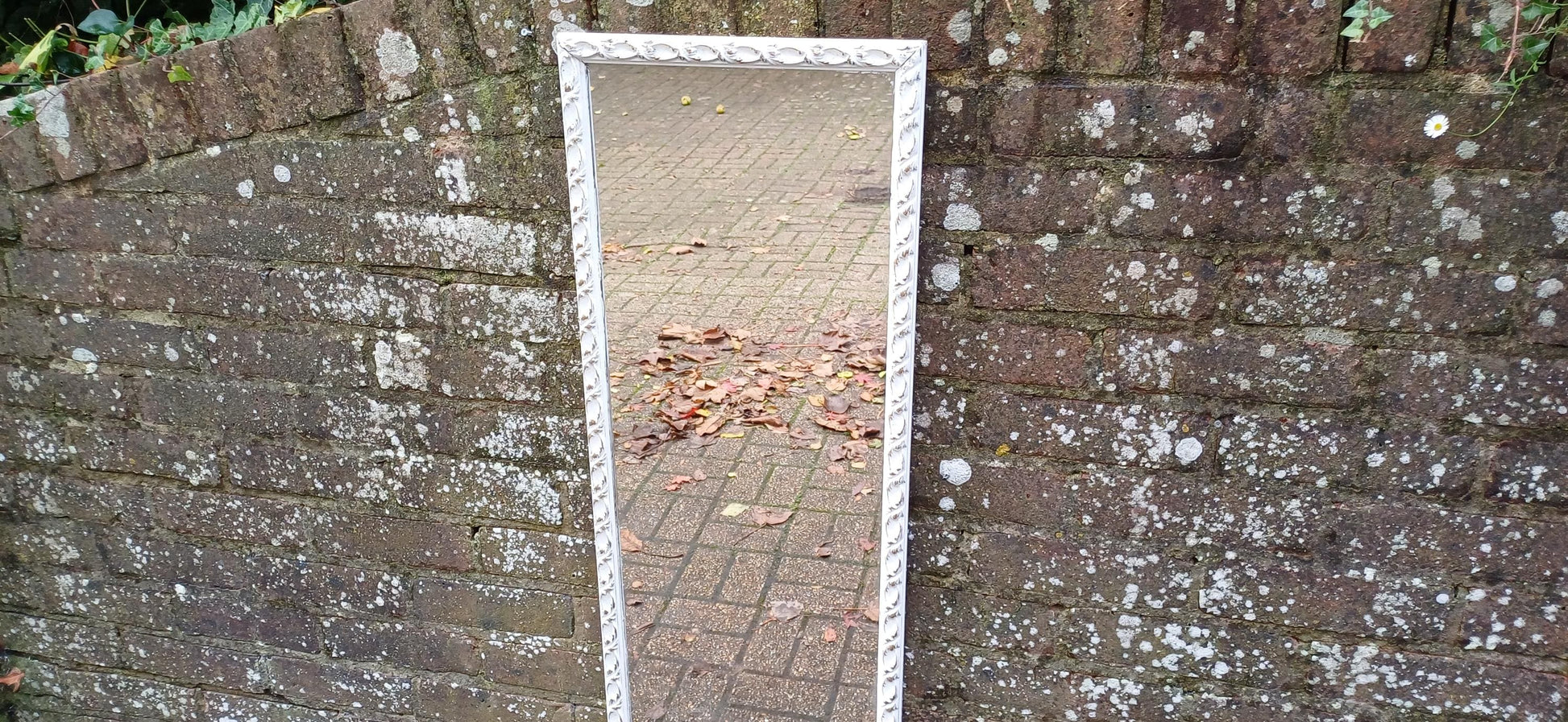 Amazing Tall Vintage Painted Mirror Contemporary Shabby Chic Farrow and Ball