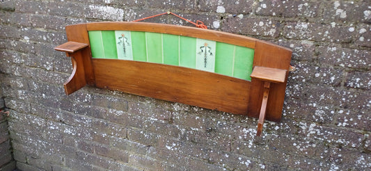 Wonderful Edwardian Vintage Washstand Top Art Nouveau Tiles Perfect for Hooks.