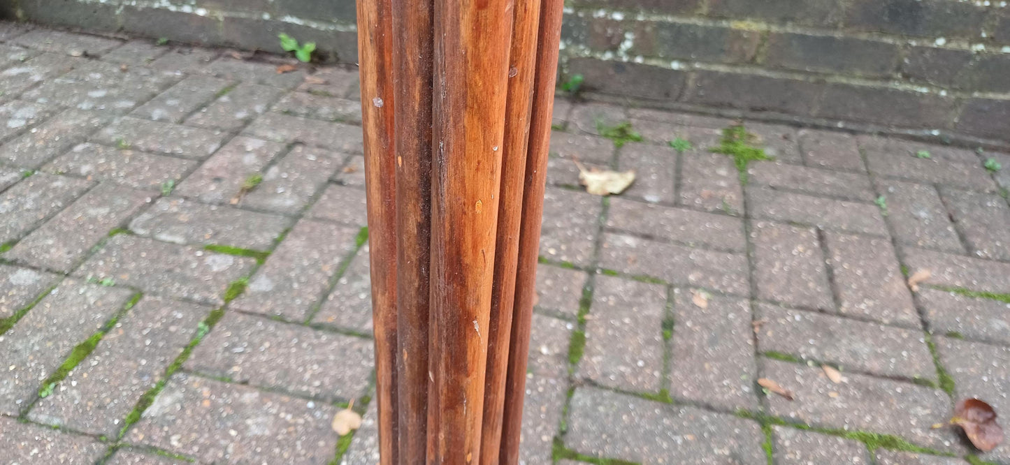 Unusual Art Deco Wooden Standard Lamp | Vintage Pine Floor Lamp | Working Condition