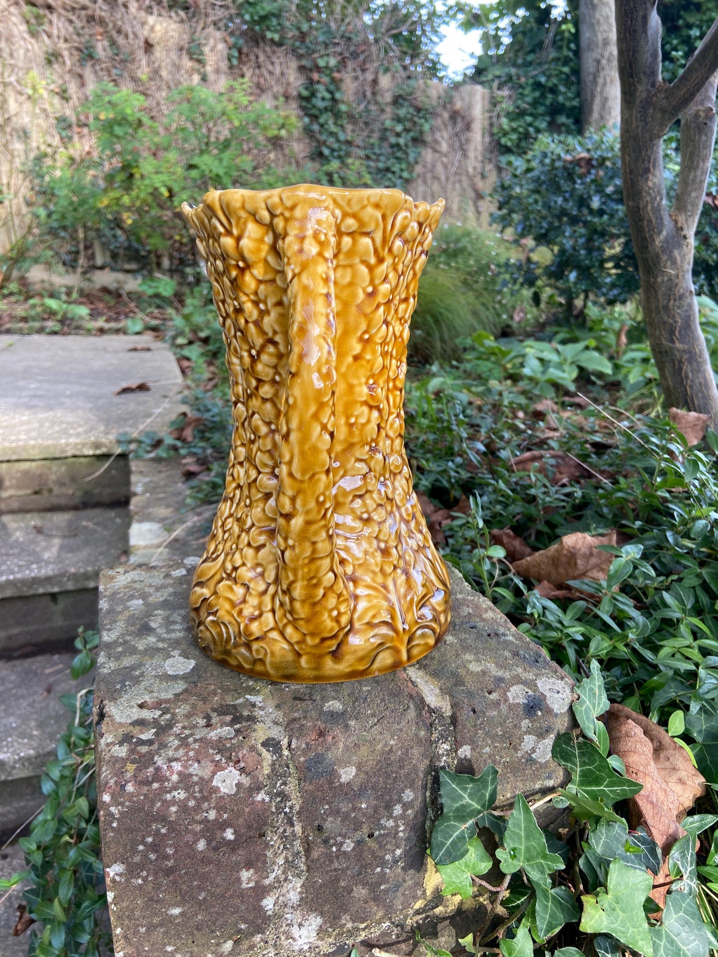 Vintage Sylvac Yellow Hollyhock 1962 design Jug / Vase - vgc