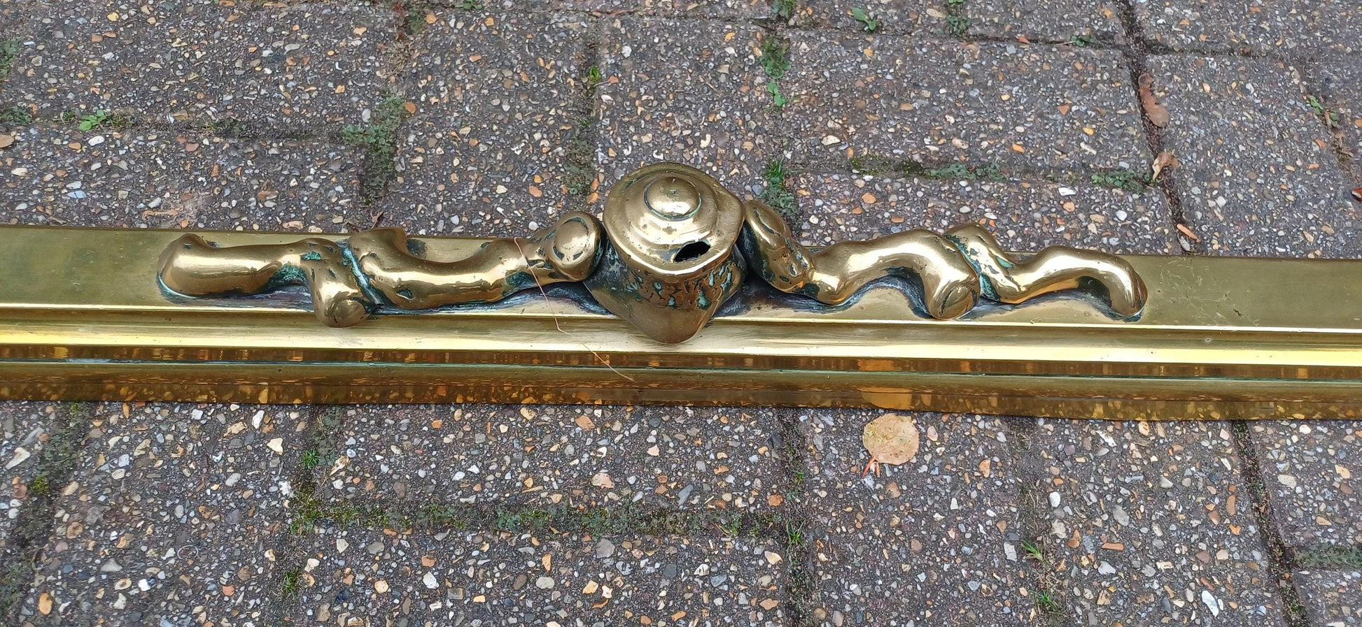 Large Restored Victorian Brass Fender with Matching Fire Irons Superb Quality and Beautifully Preserved Free Hand Delivery