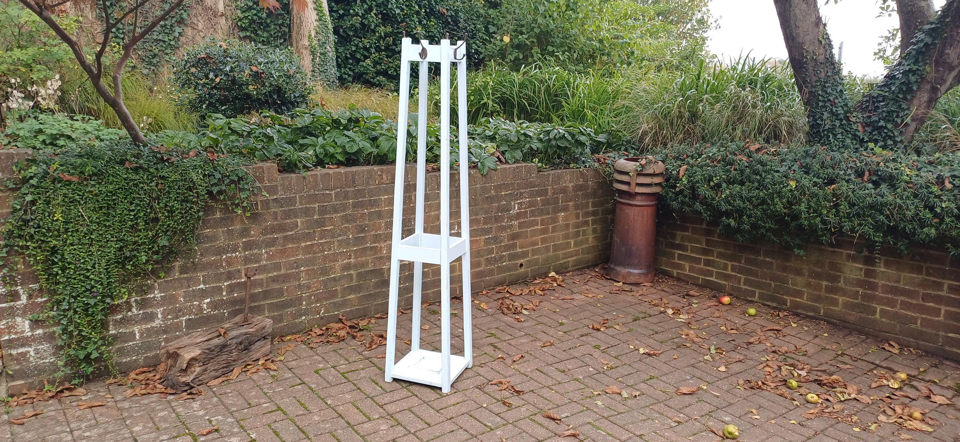 Tall Mid Century Vintage Retro Style Reproduction Coat Stick Umbrella Stand in Duck Egg Blue