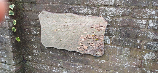 Vintage Retro Mid Century Shaped Wall Mirror Bevelled Glass.