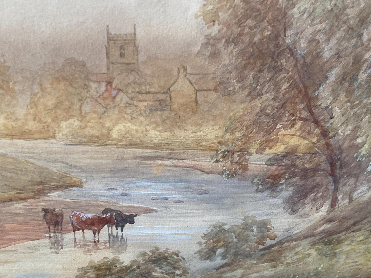 Original Lake District water colour, Valley of Rydale / Rydal, early to mid 1900s, by G. Alexander and titled Valley of Rydale Rydal