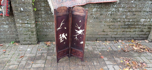 Beautiful Victorian Oriental Decorative Folding Screen Fire Screen