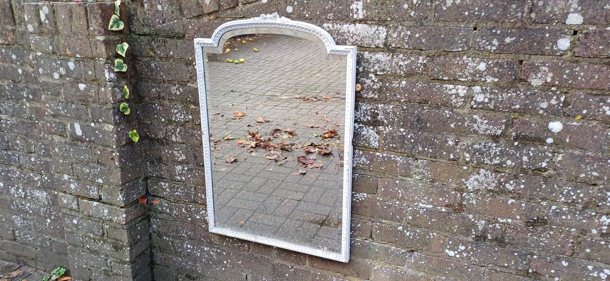 Large Vintage Early 20th Century Quality Painted Decorative Wall Mirror.