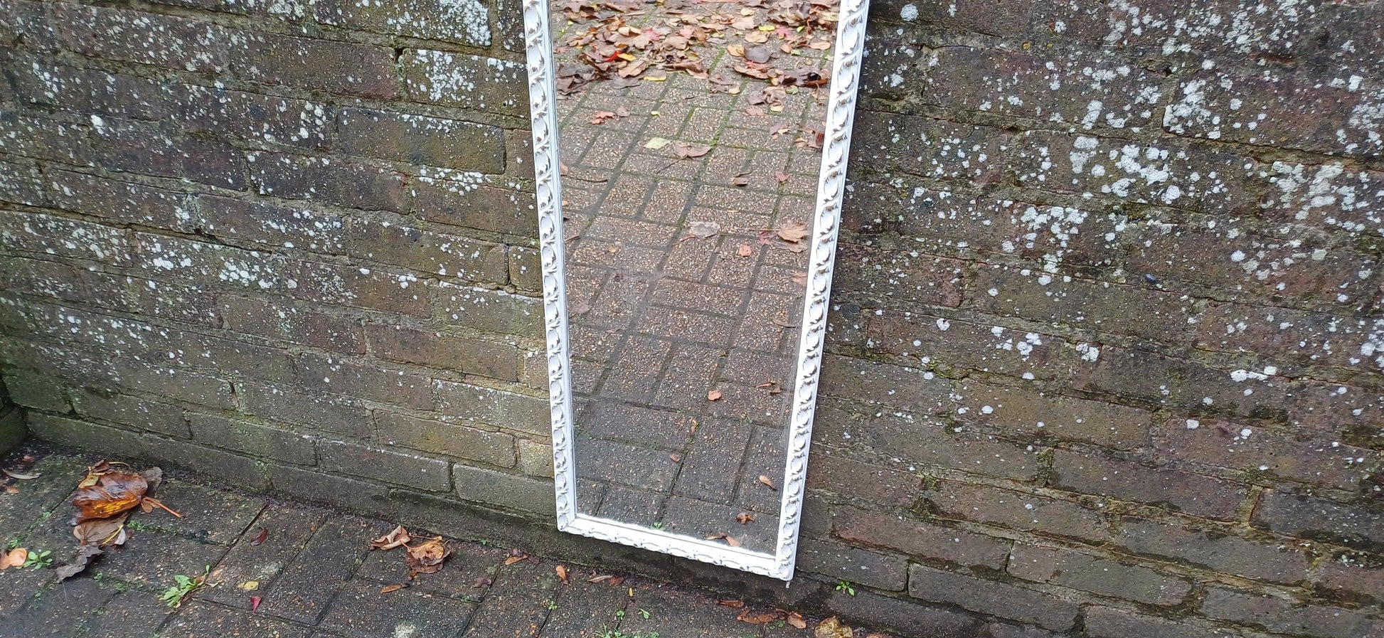 Amazing Tall Vintage Painted Mirror Contemporary Shabby Chic Farrow and Ball