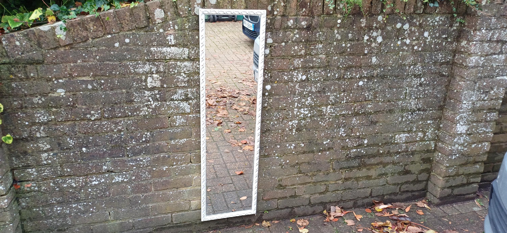 Amazing Tall Vintage Painted Mirror Contemporary Shabby Chic Farrow and Ball