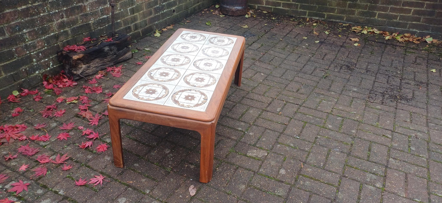 Large 10-Tile Vintage Retro Danish 70s Teak Coffee Table – VGC, Robust and Stylish FREE HAND delivery