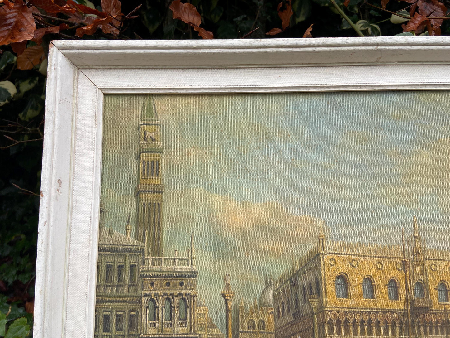 Canaletto Retro oil painting copy, framed, Veduta del Palazzo Ducale di Venezia very good copy (59cm x 49cm)