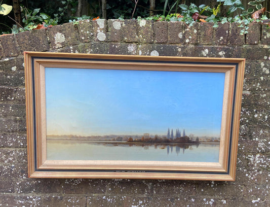 very large Kenneth Howes oil print on canvas in super quality retro vintage frame. VGC. Loire Valley original painting