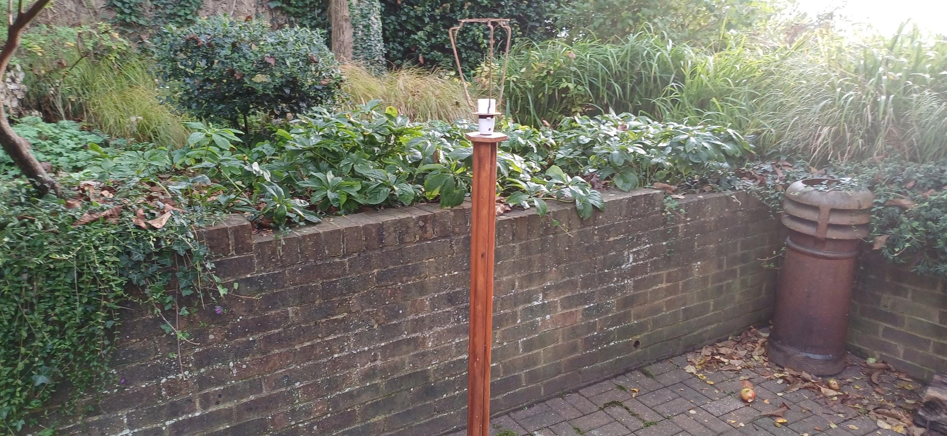 Unusual Art Deco Wooden Standard Lamp | Vintage Pine Floor Lamp | Working Condition