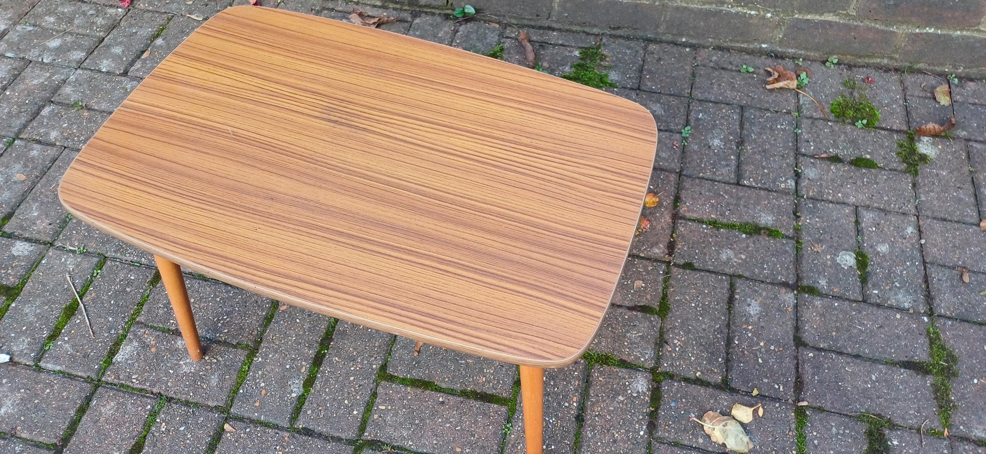 Small Mid-Century Retro Coffee Table | Compact Multi-Purpose Table | Vintage Functional Decor