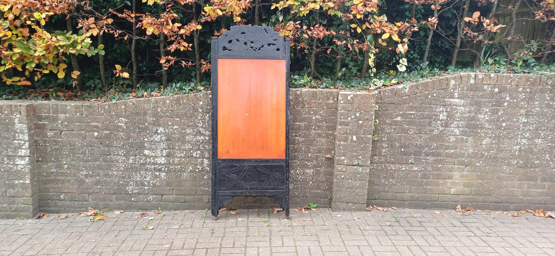 Antique Shibayama Japanese Folding Dressing Privacy Screen, Japanese vintage room divider. FREE HAND Delivery.