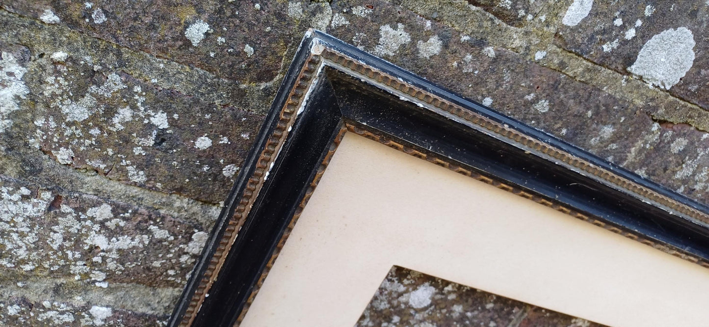 A Rare Opportunity to Buy 3 Huge Vintage Black and Gold 1920s Picture Frames.