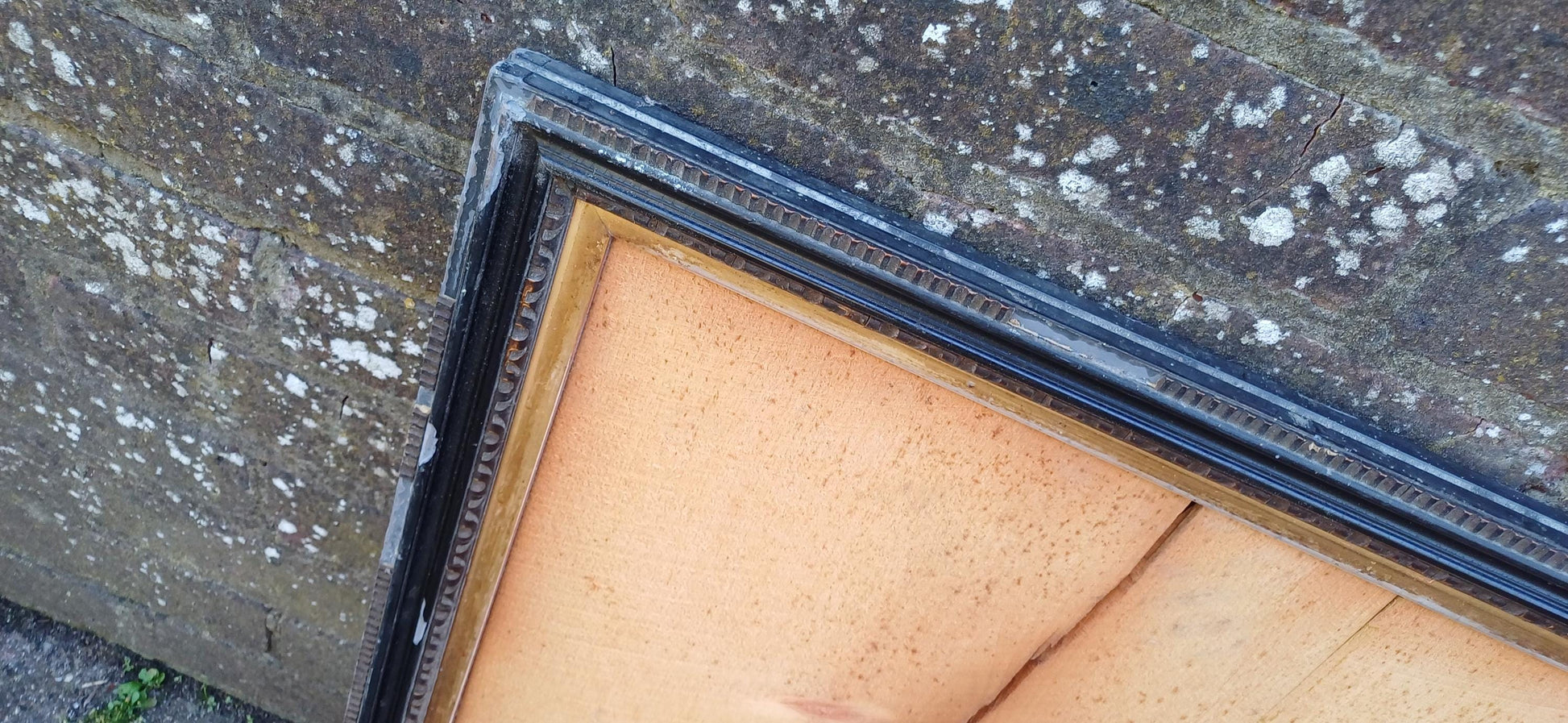A Rare Opportunity to Buy 3 Huge Vintage Black and Gold 1920s Picture Frames.