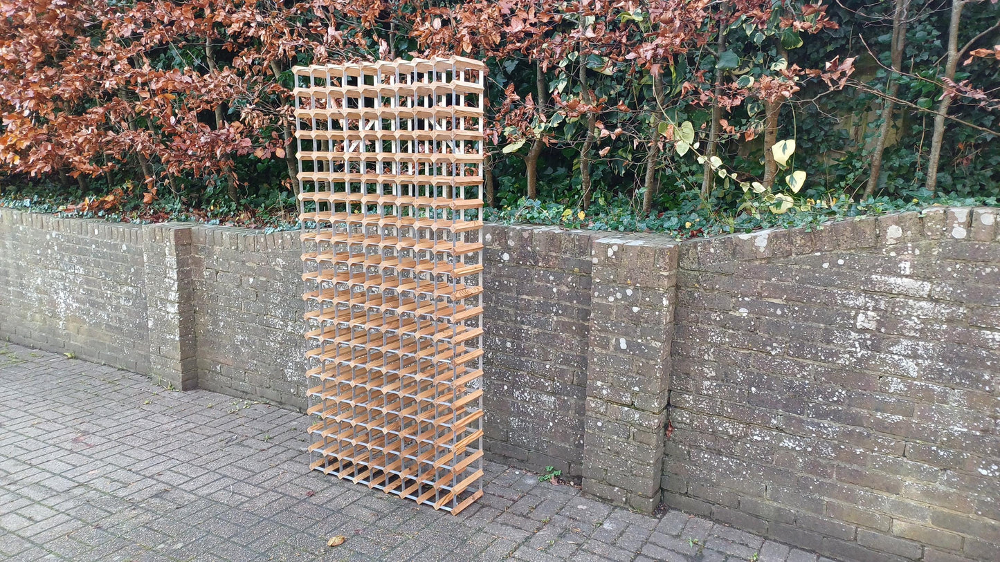 Absolutely Enormous Pine and Zinc Vintage Wine Rack Holds 180 Bottles Wine Bar Restaurant Collector FREE HAND Delivery