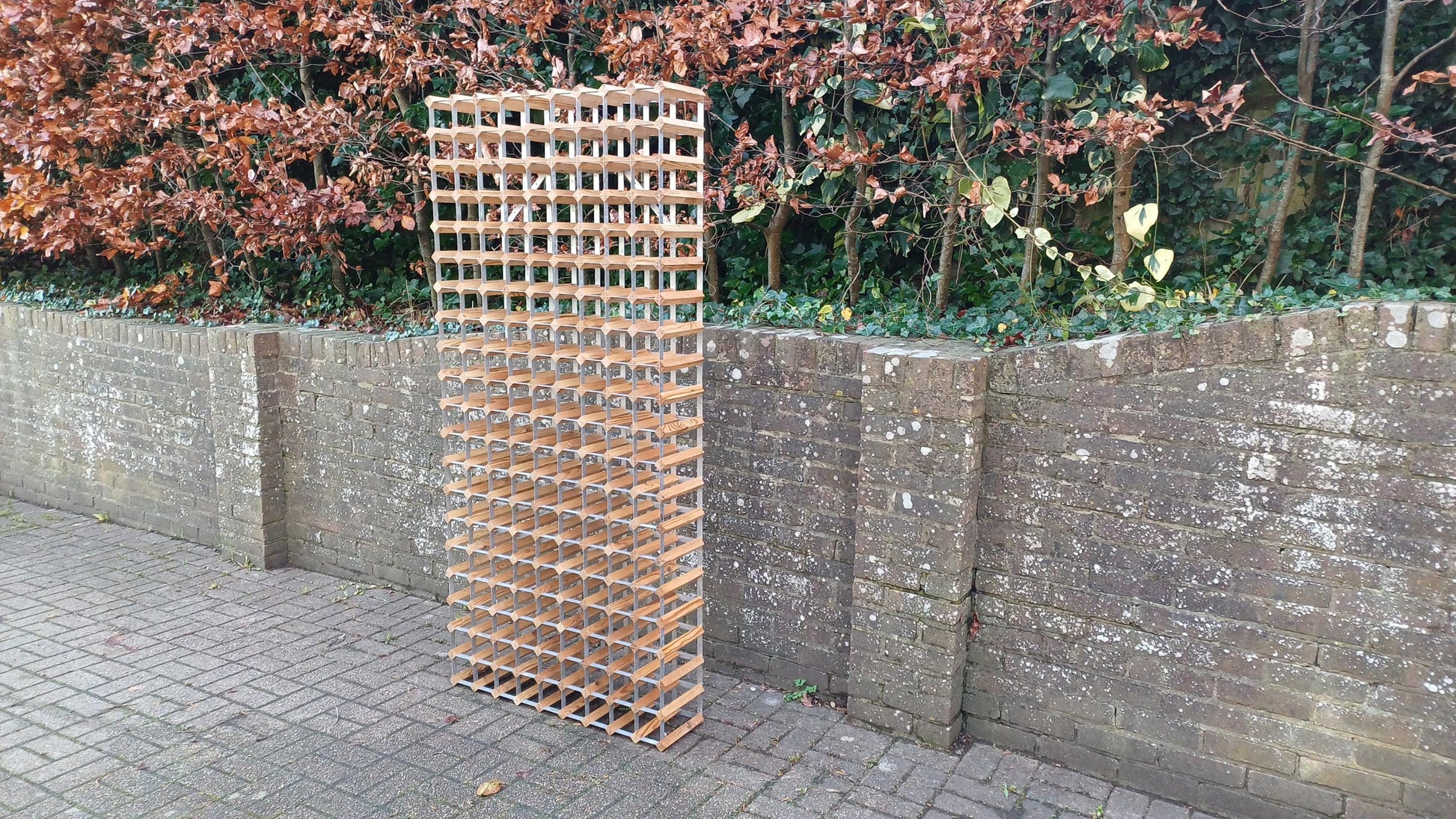 Absolutely Enormous Pine and Zinc Vintage Wine Rack Holds 180 Bottles Wine Bar Restaurant Collector FREE HAND Delivery