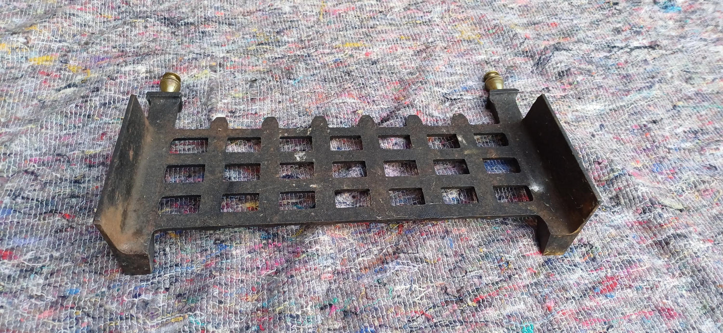 Stunning Vintage Iron & Brass Fireplace Front – Restored Elegance for Your Hearth