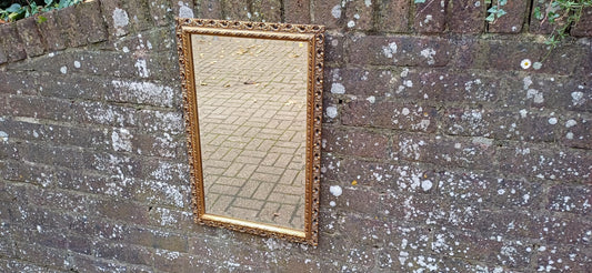 Pretty Vintage Ornate 70s Wall Mirror with Bevelled Glass – Timeless Retro Elegance