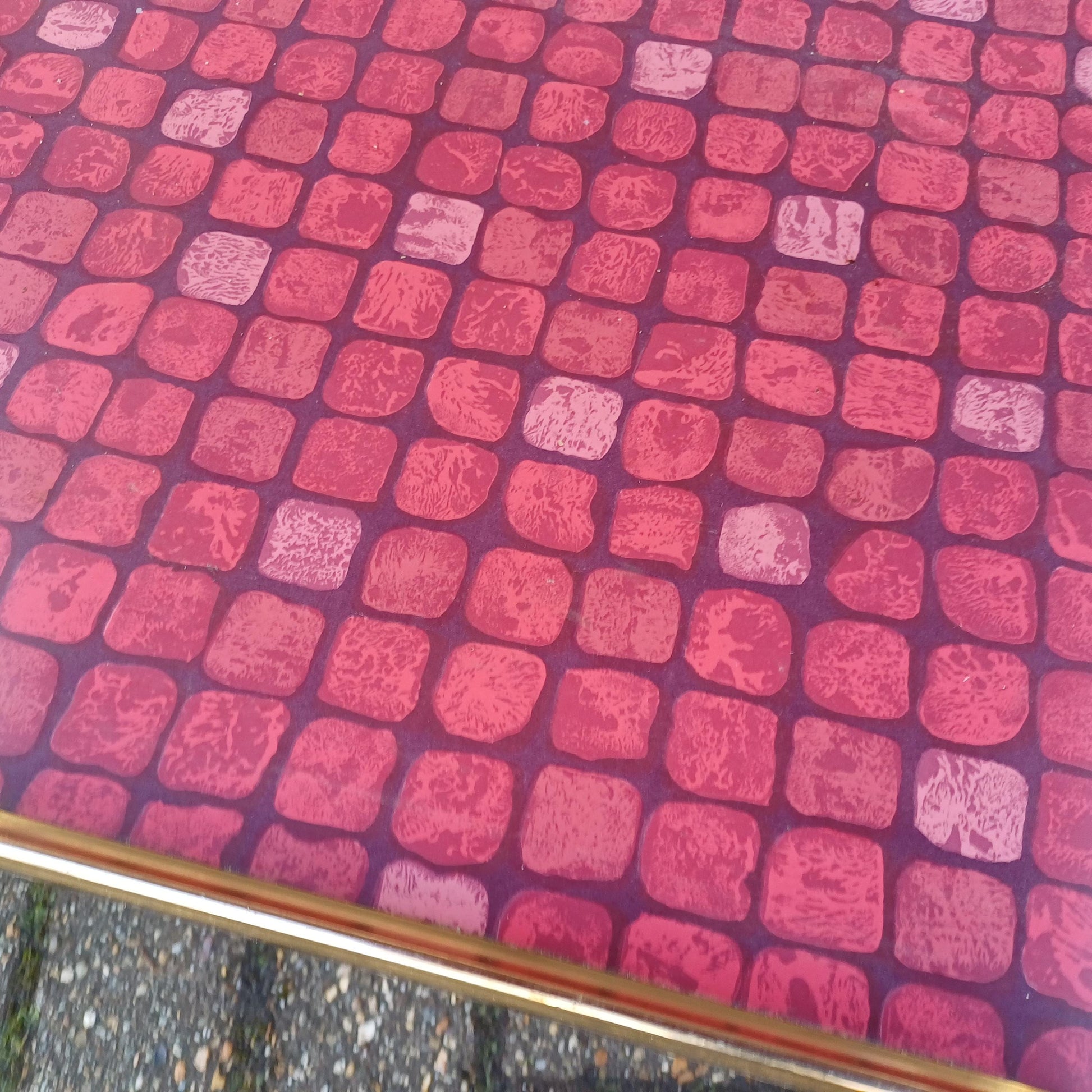 Total Classic 70S Chic Drinks Trolley a Rare Good Quality One Tile Effect Gold with Bottle Compartments FREE HAND Delivery