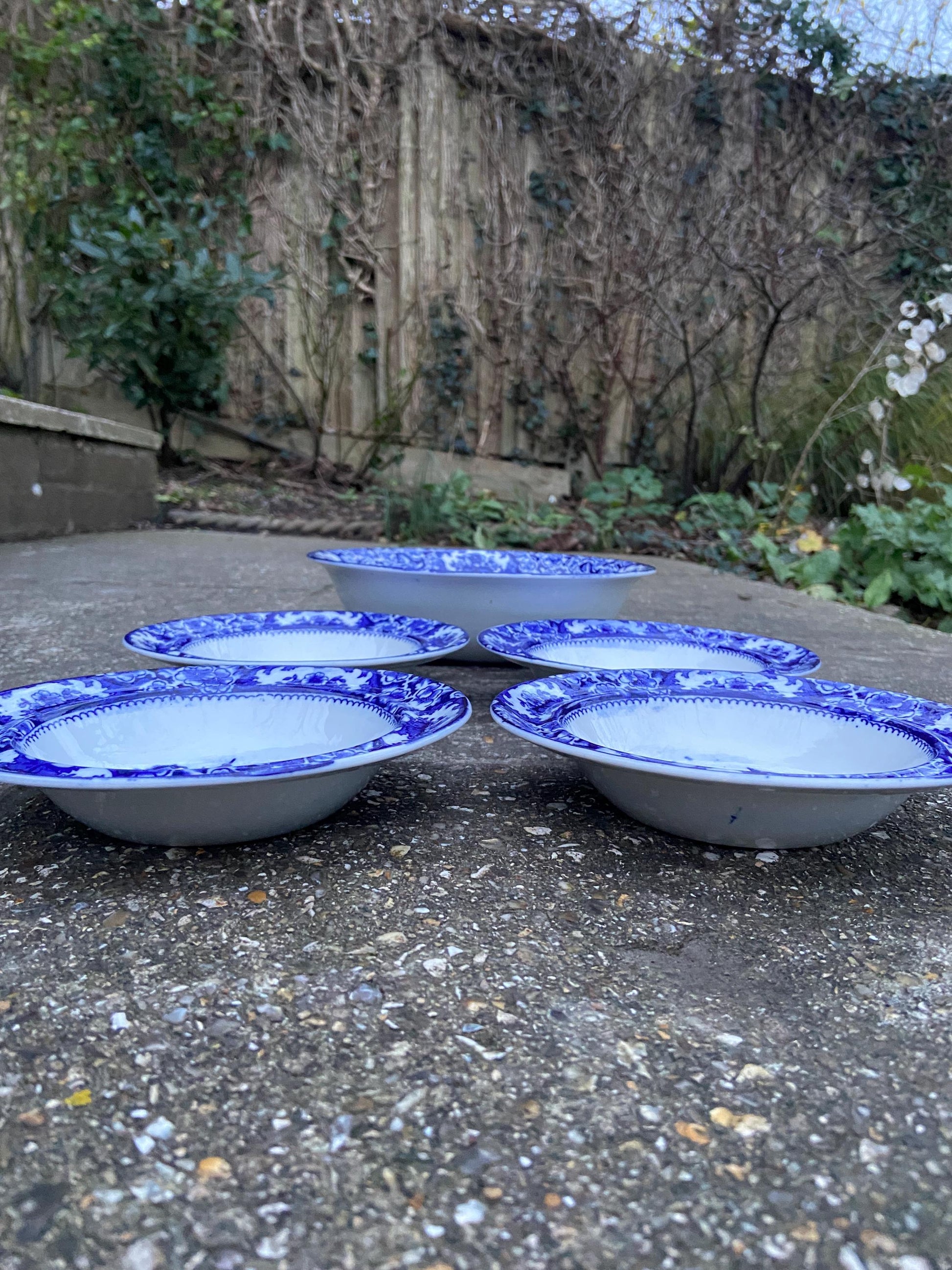Japanese Garden Bowl Set - Pagoda Garden, Olde Alton Ware by Swinnertons, 1920s/30s -