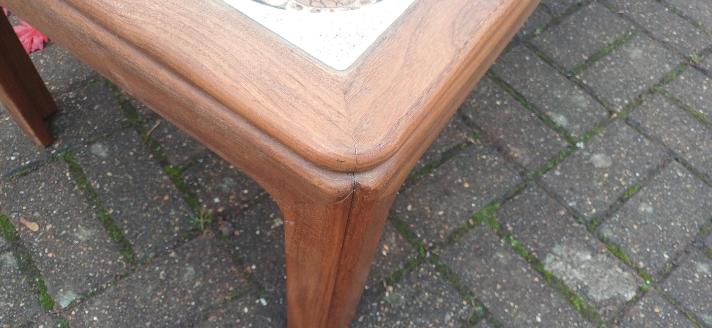Large 10-Tile Vintage Retro Danish 70s Teak Coffee Table – VGC, Robust and Stylish FREE HAND delivery