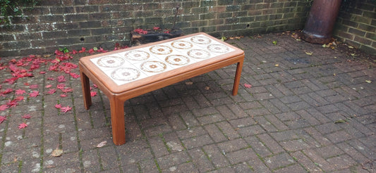 Large 10-Tile Vintage Retro Danish 70s Teak Coffee Table – VGC, Robust and Stylish FREE HAND delivery
