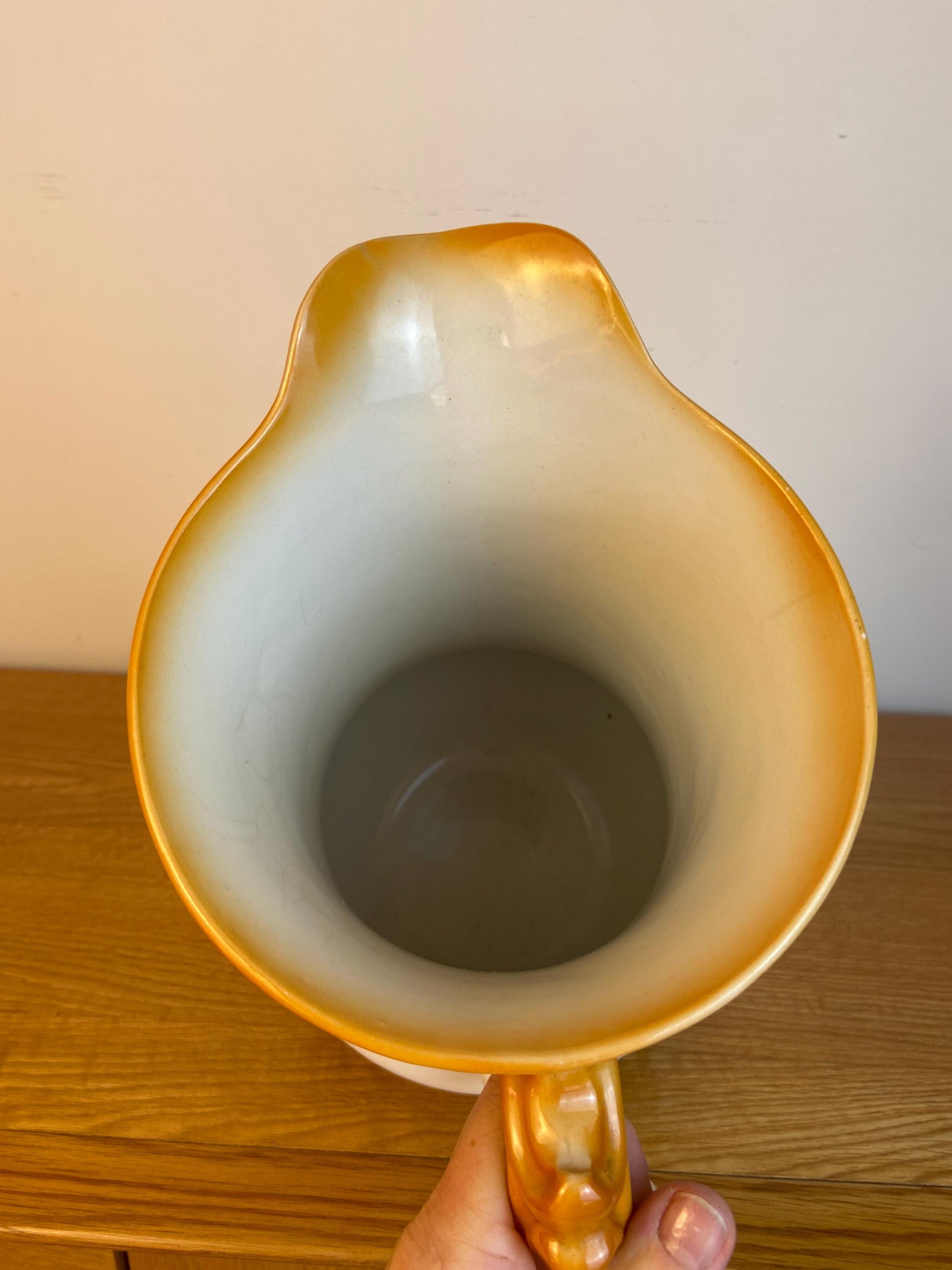 Early 1900s Large Decorative Pottery Jug by New Hall Pottery - Vase VGC