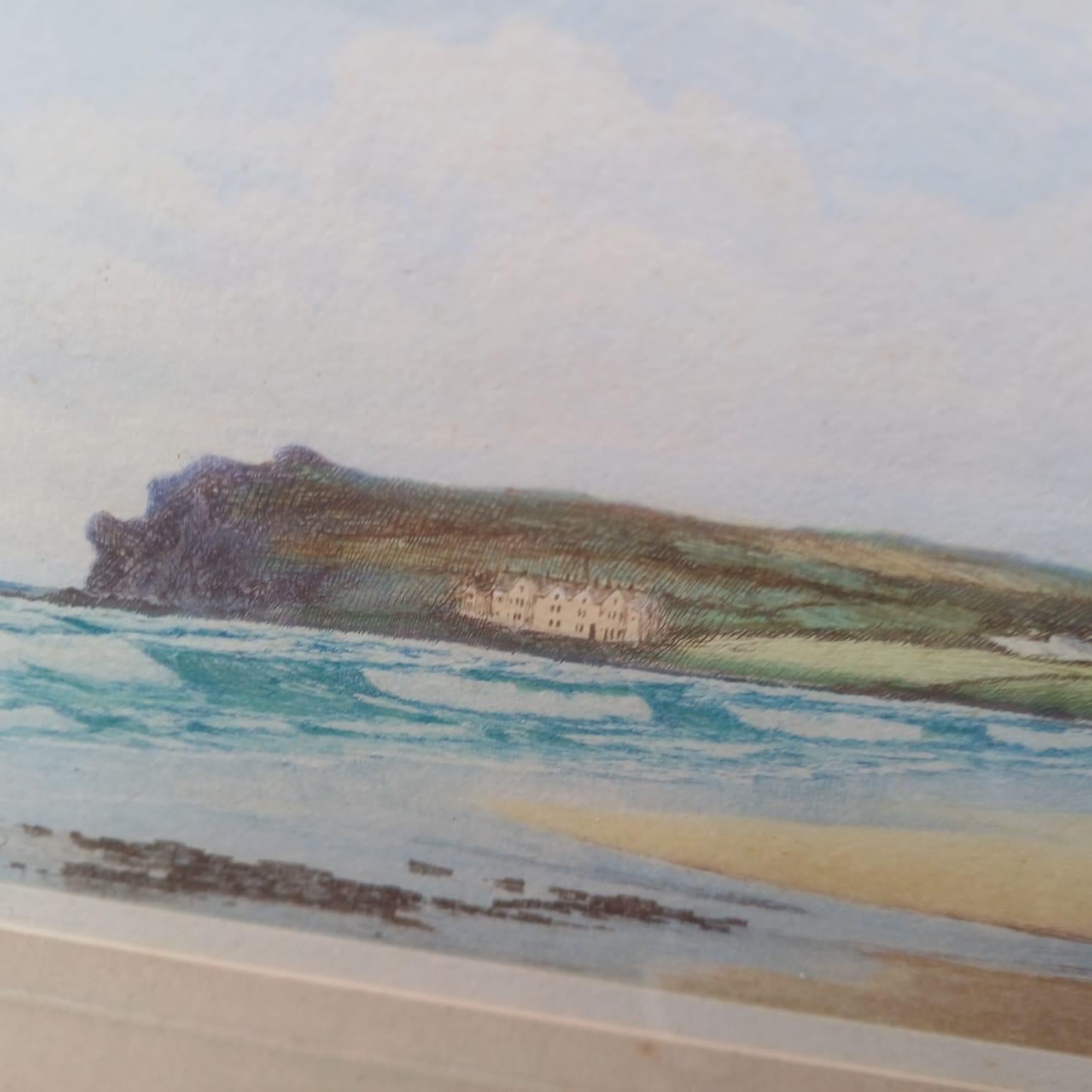 Portballintrae, Bush Bay, an Original vintage proof etching by R. Cresswell Boak early to mid 1900s