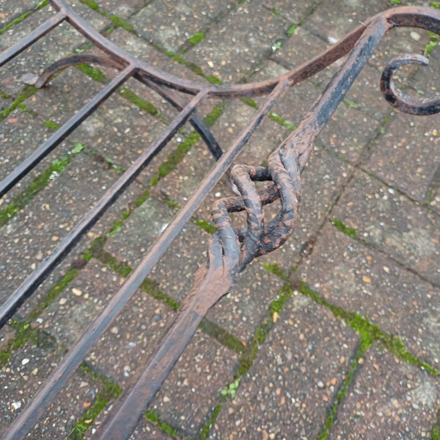 Beautiful Vintage Iron or Steel Metal Fire Basket Delightful Age Worn Finish.