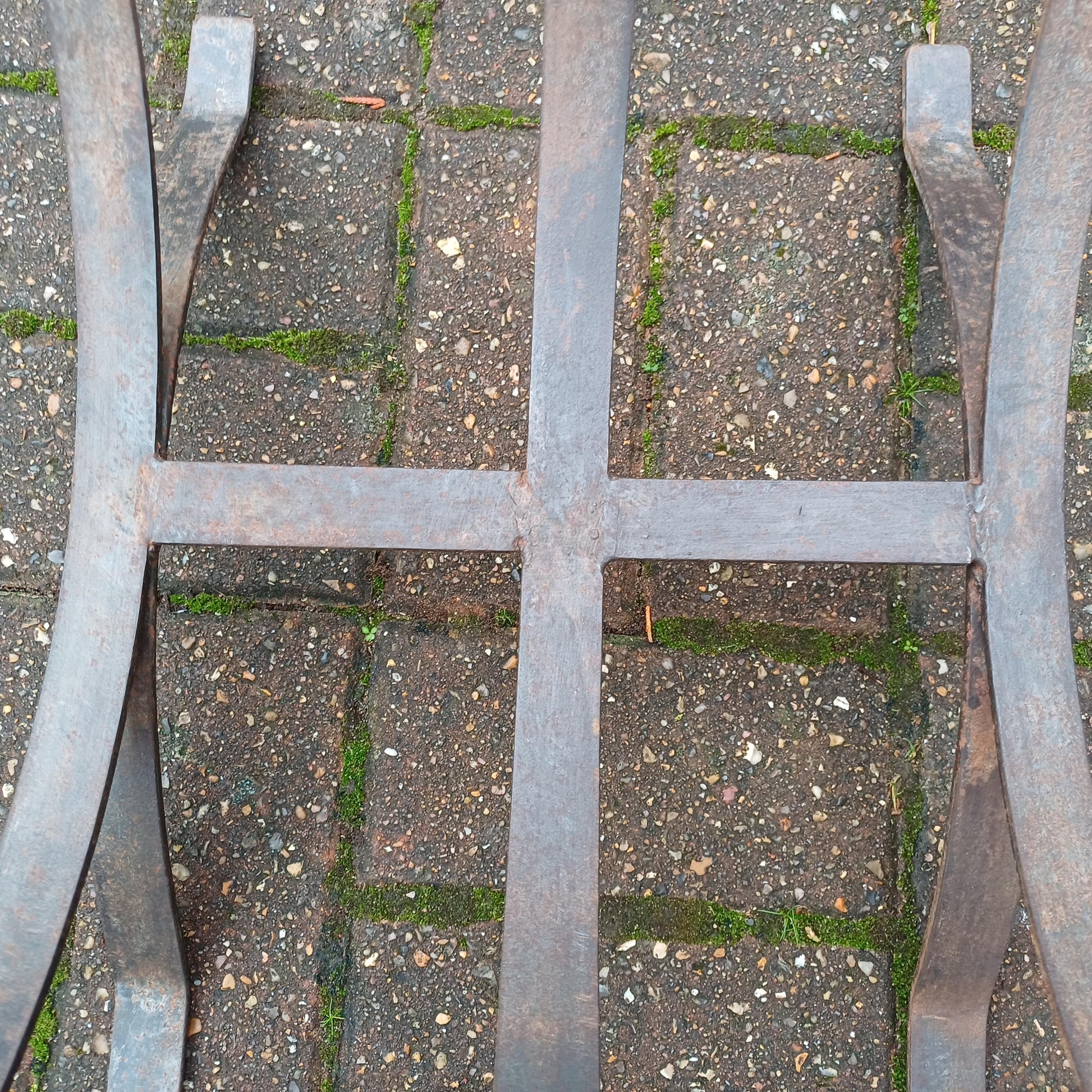 Beautiful Vintage Iron or Steel Metal Fire Basket Delightful Age Worn Finish.