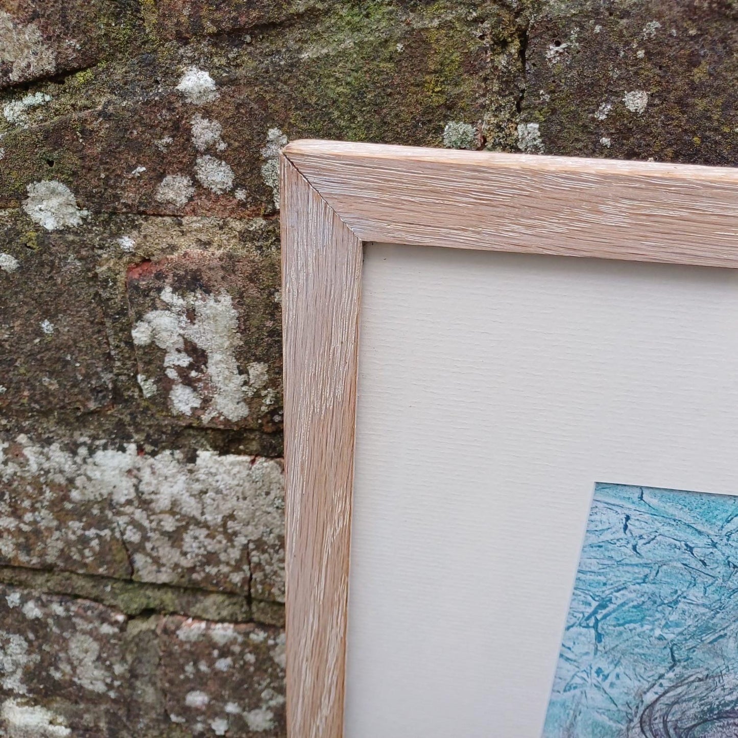 Old Mistletoe Wood" Mixed Media on Colourgraph paper in glazed professional frame - original artwork by Dorothea Huntrods