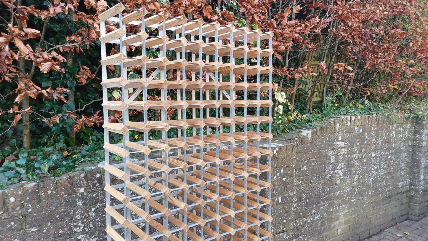 Absolutely Enormous Pine and Zinc Vintage Wine Rack Holds 180 Bottles Wine Bar Restaurant Collector FREE HAND Delivery