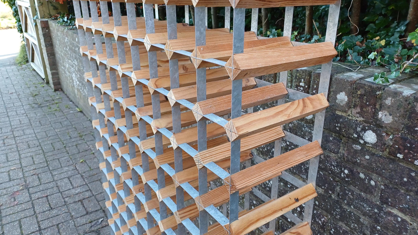 Absolutely Enormous Pine and Zinc Vintage Wine Rack Holds 180 Bottles Wine Bar Restaurant Collector FREE HAND Delivery