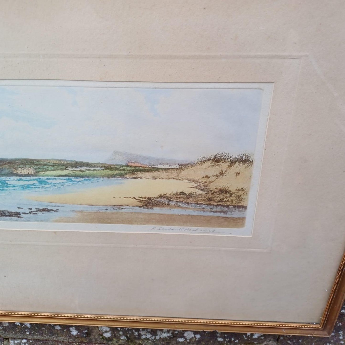 Portballintrae, Bush Bay, an Original vintage proof etching by R. Cresswell Boak early to mid 1900s