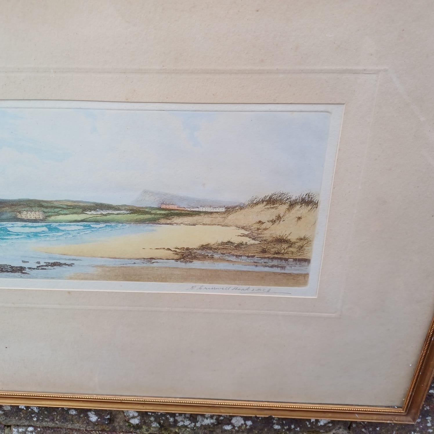 Portballintrae, Bush Bay, an Original vintage proof etching by R. Cresswell Boak early to mid 1900s